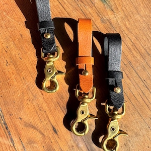 Miller Leather Key Clip, Leather keychain