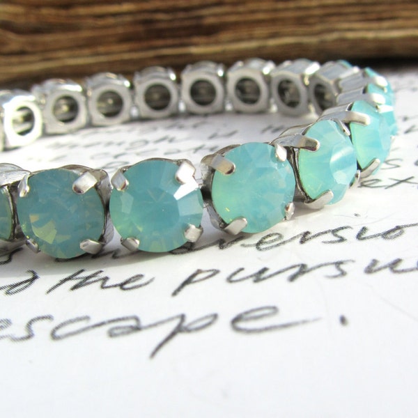 PACIFIC OPAL Swarovski Diamonds Bracelet Jewel Rhinestone vintage Renaissance Bangle