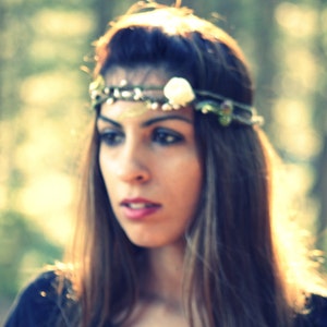 ARIA Whimsical double woodland Crown Amazonian Head Wreath, headpiece, headband, tiara, crown, halo image 1