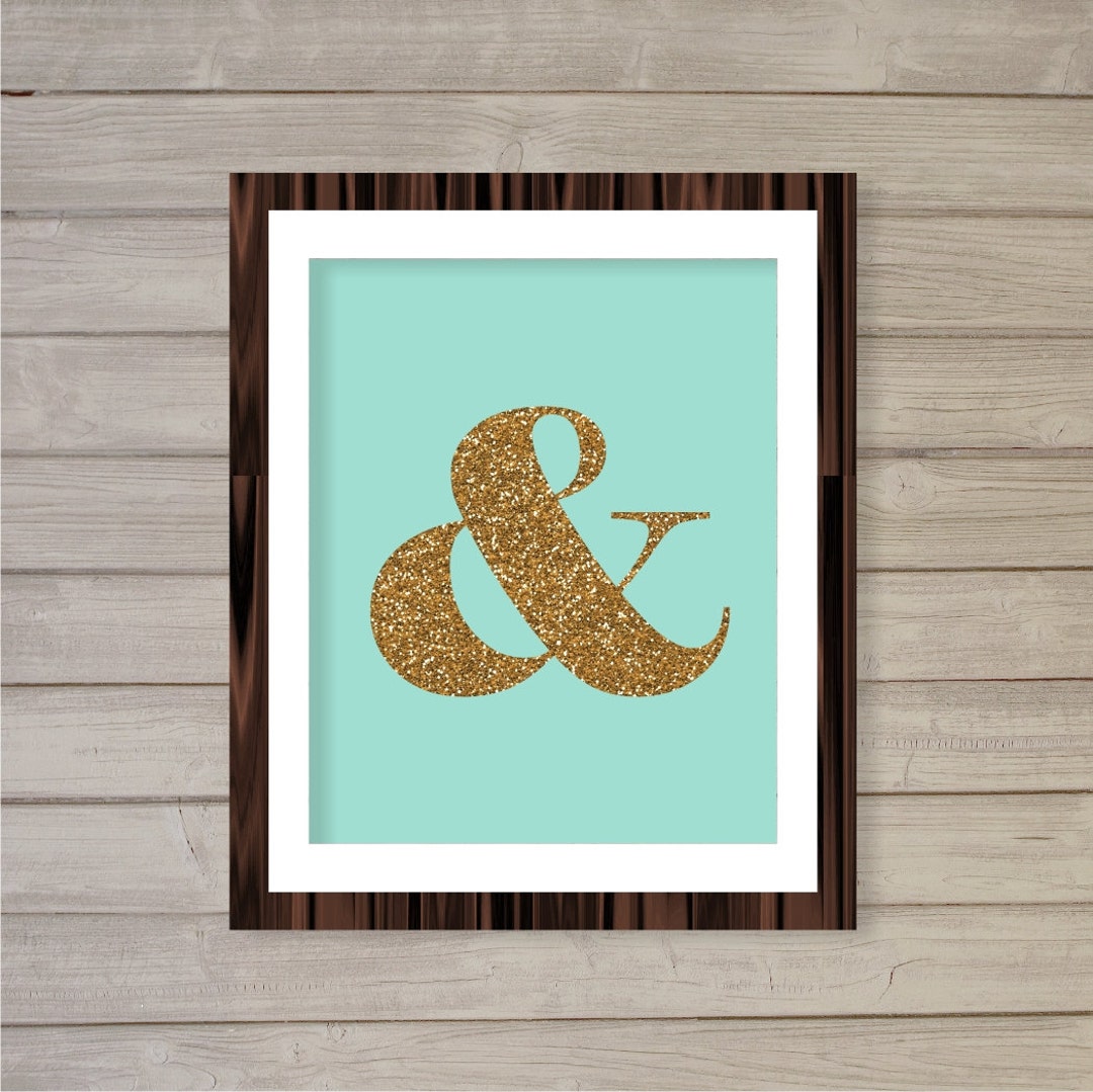 Ampersand Printable Wall Art Printable Engagement Wedding Valentine's ...