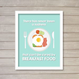 Ron Swanson Breakfast Quote Parks and Recreation Inspired Wall Art Printable 8x10 Instant Download Last Minute Funny Colleague Gift TV Show