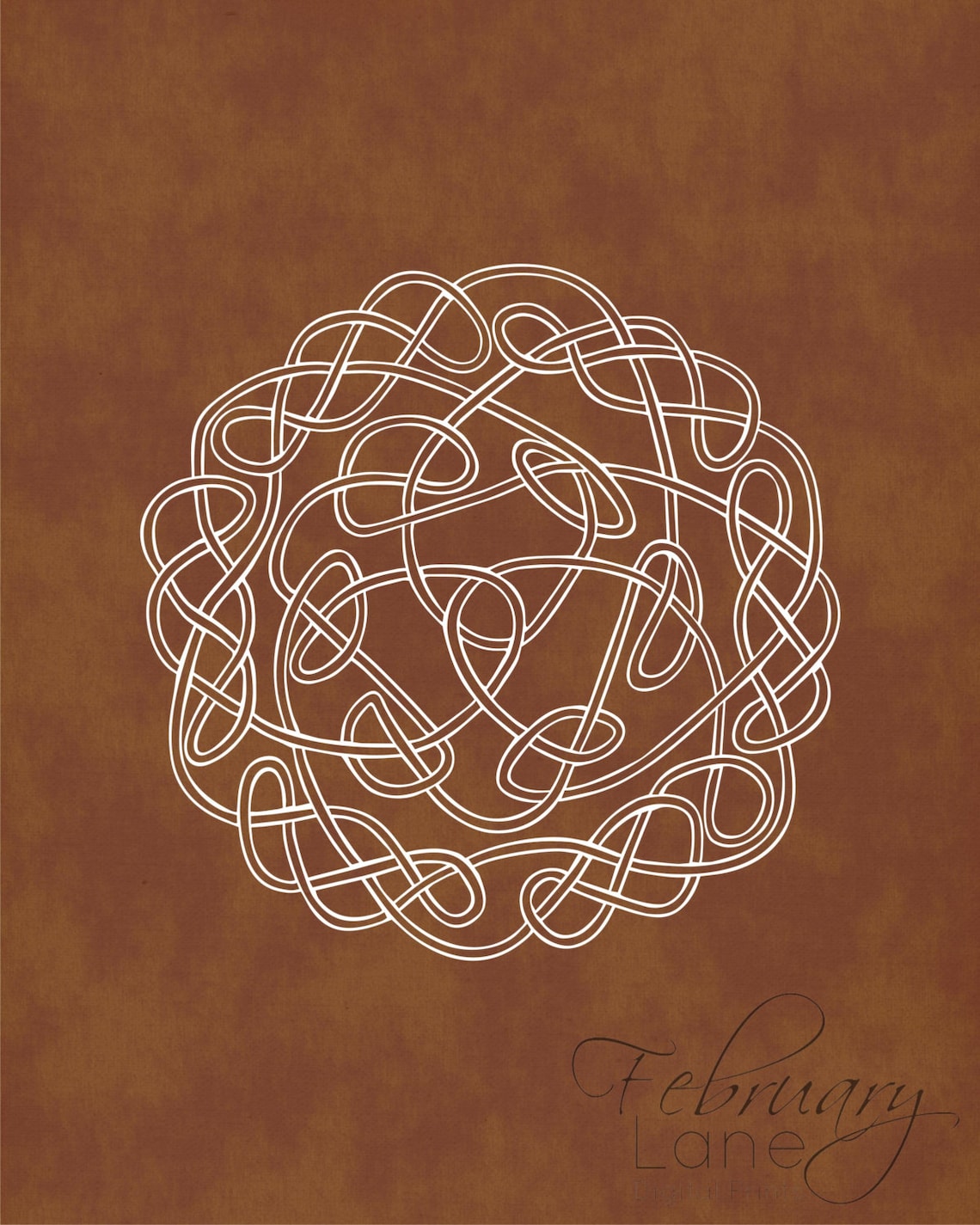 Celtic Knot Design Printable Wall Art Brown Set of 4-8x10 - Etsy