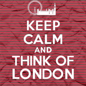 Keep Calm and Think of London Stripes 8x11 Instant Download, Digital Printable Poster, Print, Typography, Art, JPEG Image image 2