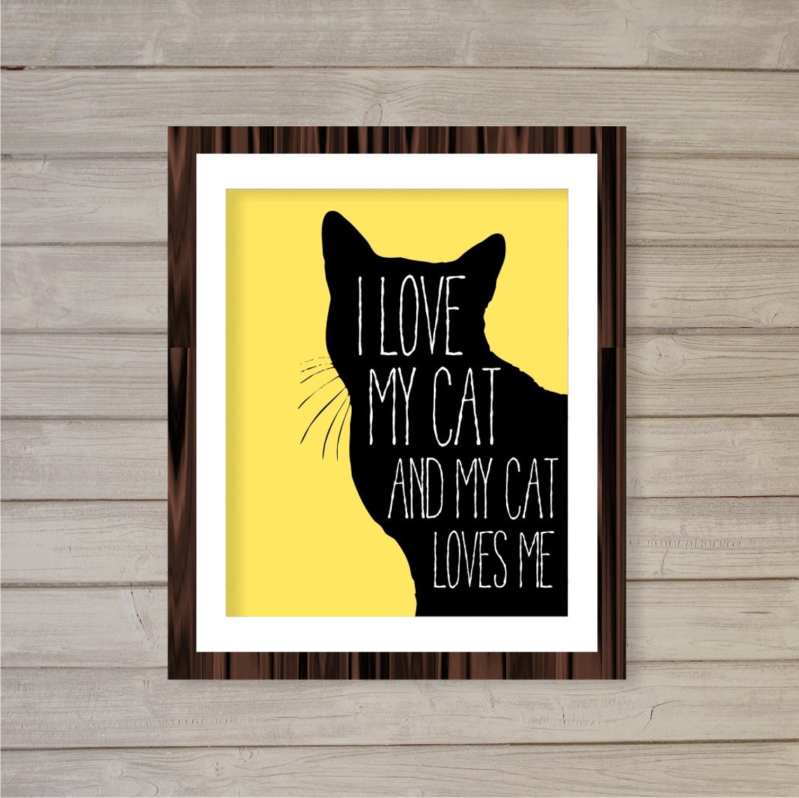 I Love My Cat and My Cat Loves Me Instant Download Printable Etsy