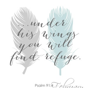 Under His Wings You Will Find Refuge Wall Art Printable 8x10 - Etsy