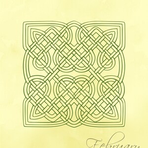 Celtic Knot Design Printable Wall Art Green & Cream Set of - Etsy