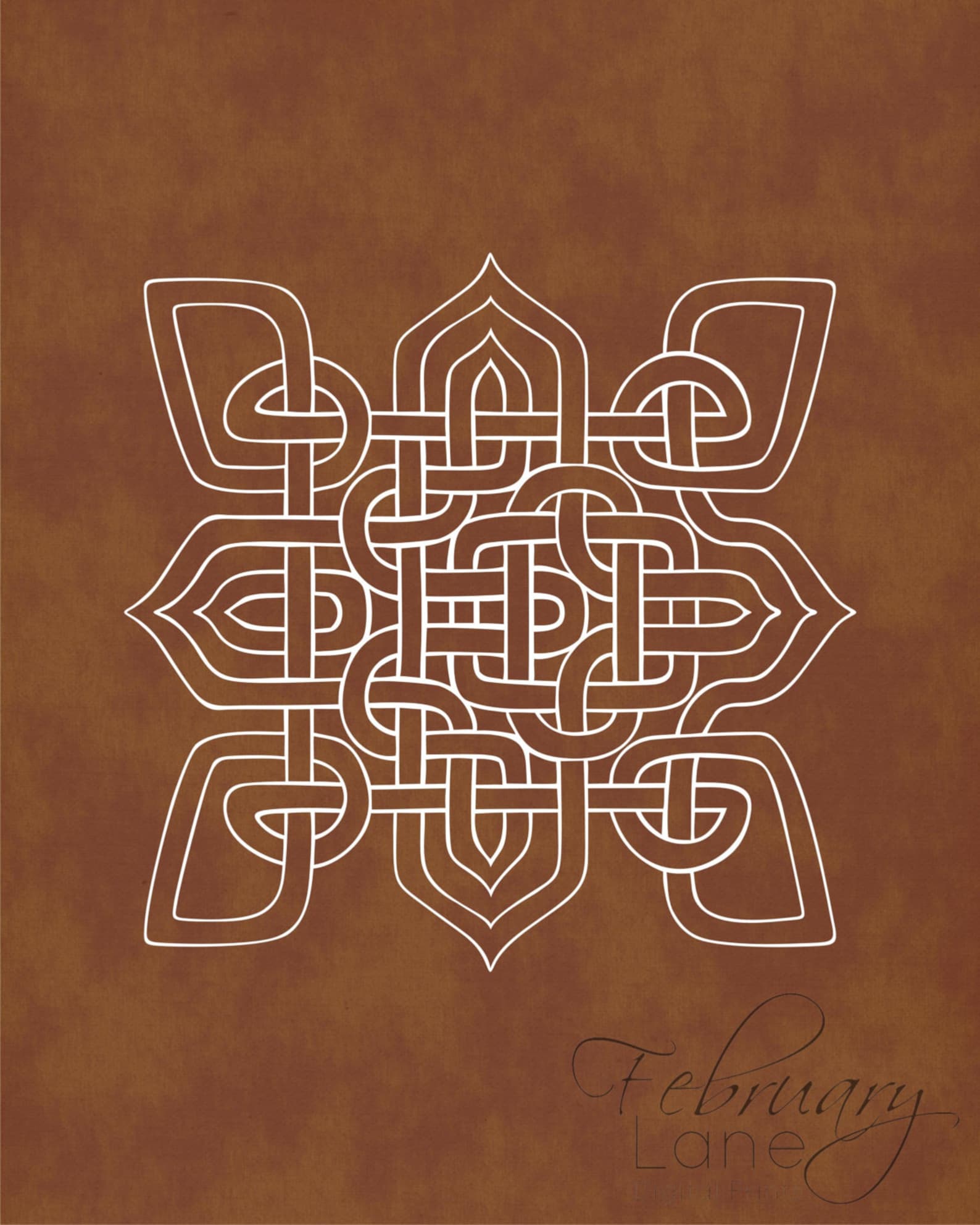 Celtic Knot Design Printable Wall Art Brown Set of 4-8x10 - Etsy