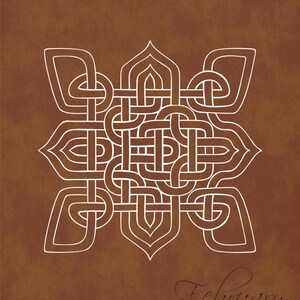 Celtic Knot Design Printable Wall Art Brown Set of 4-8x10- Instant ...