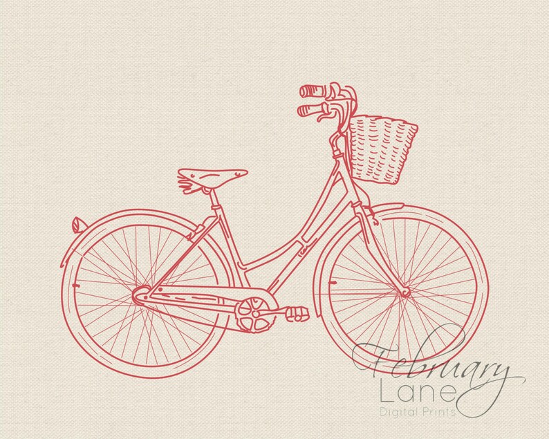Vintage Bicycle Wall Art Printable Set of 4 8x10 Instant | Etsy