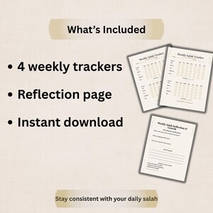 Weekly Salah Tracker Printable | Prayer Tracker PDF | Instant Download | Islamic Habit Tracker | Ramadan Planner image 4