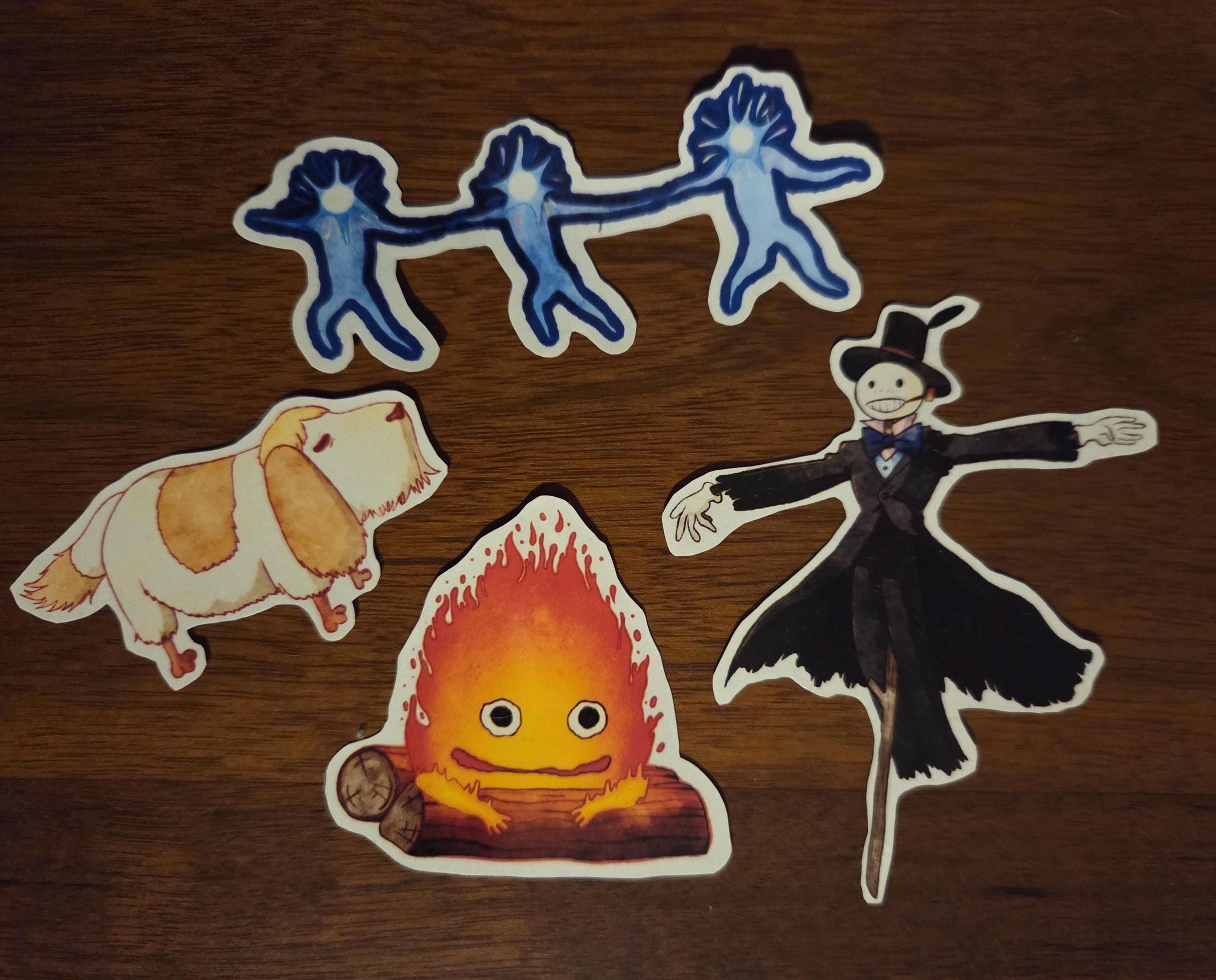 Waterproof Howls Moving Castle, Studio Ghibli Inspired Sticker Set 4pcs ...