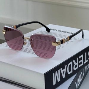Burberry Gradient Pattern Rimless Sunglasses