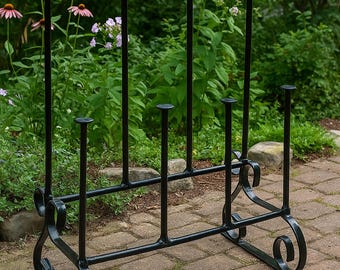 Wellington Boot Rack Stand – Stainless Steel Walking Boot Holder – Indoor & Outdoor Shoe Storage – Holds 4-6 Pairs of Wellies - Shoes