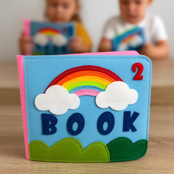 Little Bee® Personalised 3D Quiet Book – Montessori Busy Book for Toddlers – Life Skills Activity Book Educational Sensory Toy Gift for Kids