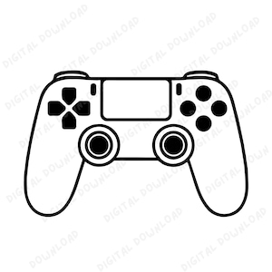 Video Game Controller SVG PNG | Gamer Clipart Design | Gaming Joystick Outline for Cricut & Sublimation | Digital Download