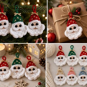 Crochet Santa Ornament Pattern: Beginner-Friendly Christmas Decor (PDF Pattern)
