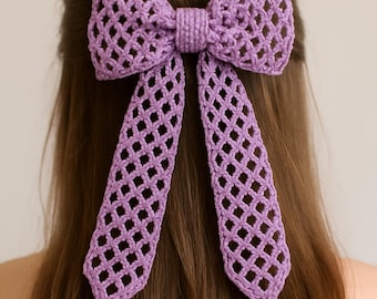 Crochet Bow Pattern – Elegant Lace Hair Bow – PDF Summer Accessory Tutorial
