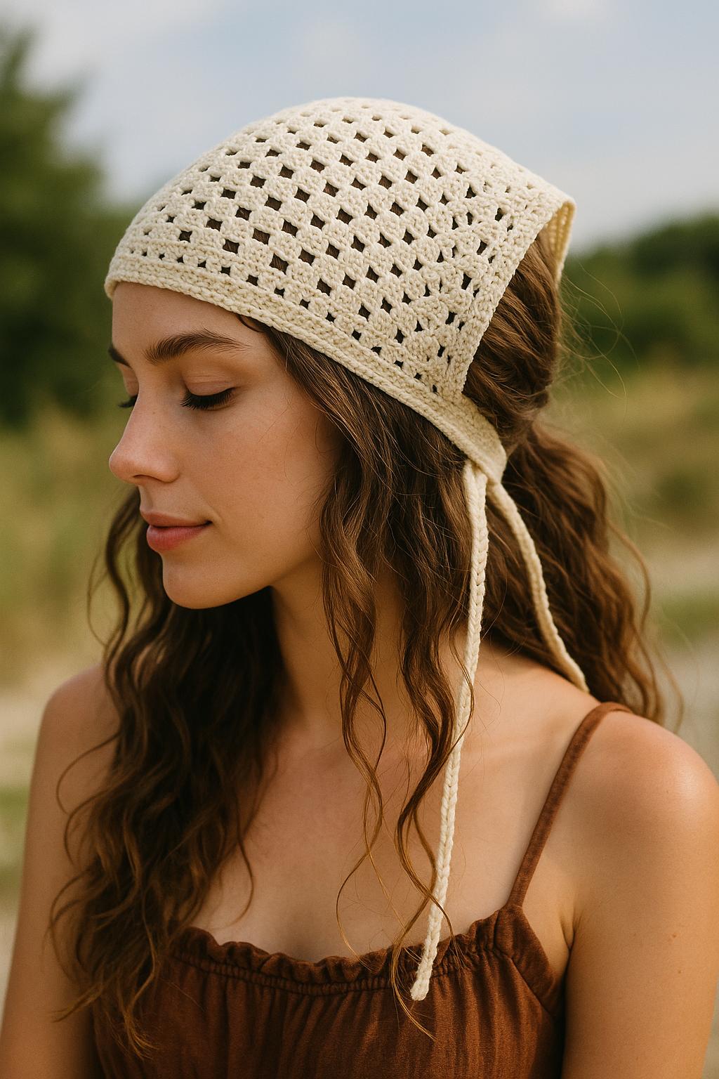 38 Head Scarf Crochet Patterns for Bandanas, Kerchiefs, and Stylish Wraps 15 Crochet Triangle Bandana Pattern: Easy Granny Style Hair