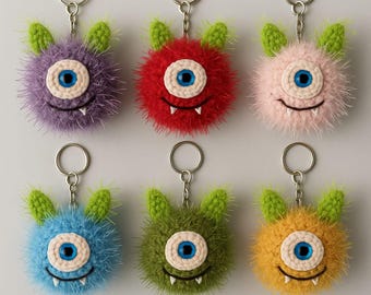 Crochet Monster Keychain Pattern: Beginner Amigurumi DIY (PDF)