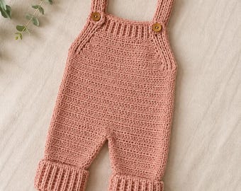 Crochet Baby Overalls Pattern, Baby Romper Crochet Pattern, Crochet Dungarees, Baby Clothes Pattern, PDF Instant Download