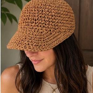Crochet Raffia Visor Pattern PDF, Summer Sun Visor Crochet Pattern, Raffia Hat Pattern, Beach Visor Tutorial, Crochet Cap PDF