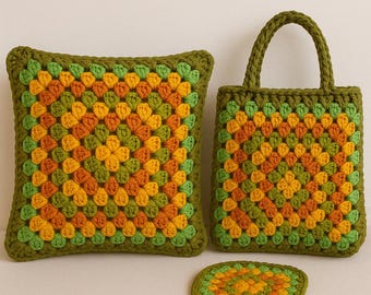 Colorful Granny Square Crochet Pattern – Easy Beginner Motif, Step-by-Step Tutorial, Instant Download PDF