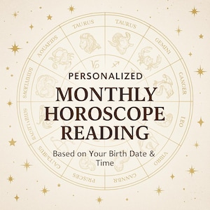 あなたの日付、時間、場所に基づいてパーソナライズされた月間ホロスコープ読み取り占星術出生チャートPDF