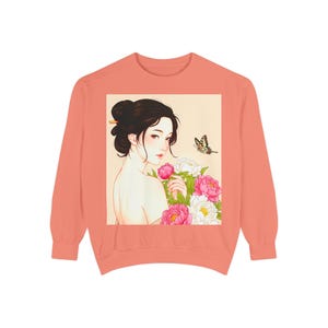 World Butterfly Ukiyoe Series No.20, Sweatshirt, Gift for Nature Lovers, Unique Butterfly Art Jumper, Unisex Pullover, Vintage Style