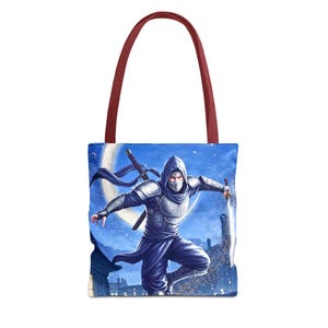 Japanese Men&#39;s Sword Series No.4 Tote Bag, Martial Arts Carryall, Japan Print Shoulder Bag, Katana Sword Tote, Oriental Market Bag