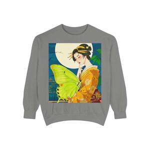 World Butterfly Ukiyoe Series No.10, Sweatshirt, Gift for Nature Lovers, Unique Butterfly Art Jumper, Unisex Pullover, Vintage Style