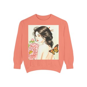 World Butterfly Ukiyoe Series No.11, Sweatshirt, Gift for Nature Lovers, Unique Butterfly Art Jumper, Unisex Pullover, Vintage Style