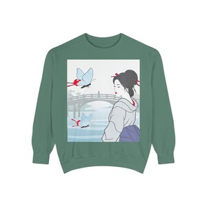 World Butterfly Ukiyoe Series No.23, Sweatshirt, Gift for Nature Lovers, Unique Butterfly Art Jumper, Unisex Pullover, Vintage Style