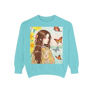 World Butterfly Ukiyoe Series No.12, Sweatshirt, Gift for Nature Lovers, Unique Butterfly Art Jumper, Unisex Pullover, Vintage Style