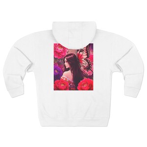 Butterflies of the World Ukiyoe Series NO.13, Unisex Zip Hoodie -Vintage Nature Lovers Gift, Japanese Art, Botanical Clothing, Unique Hooded