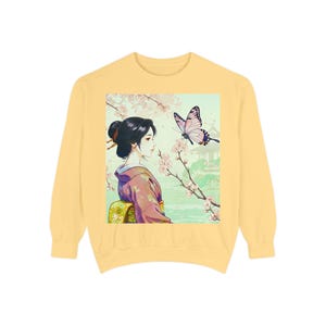 World Butterfly Ukiyoe Series No.24, Sweatshirt, Gift for Nature Lovers, Unique Butterfly Art Jumper, Unisex Pullover, Vintage Style