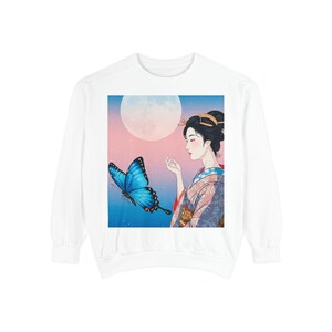 World Butterfly Ukiyoe Series No.5, Sweatshirt, Gift for Nature Lovers, Unique Butterfly Art Jumper, Unisex Pullover, Vintage Style