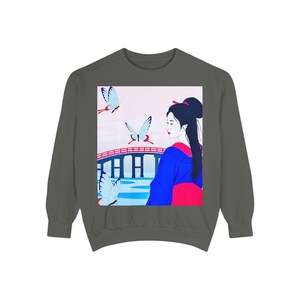 World Butterfly Ukiyoe Series No.22, Sweatshirt, Gift for Nature Lovers, Unique Butterfly Art Jumper, Unisex Pullover, Vintage Style