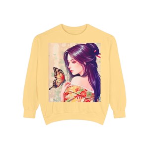 World Butterfly Ukiyoe Series No.16, Sweatshirt, Gift for Nature Lovers, Unique Butterfly Art Jumper, Unisex Pullover, Vintage Style