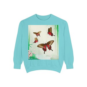 World Butterfly Ukiyoe Series No.19, Sweatshirt, Gift for Nature Lovers, Unique Butterfly Art Jumper, Unisex Pullover, Vintage Style