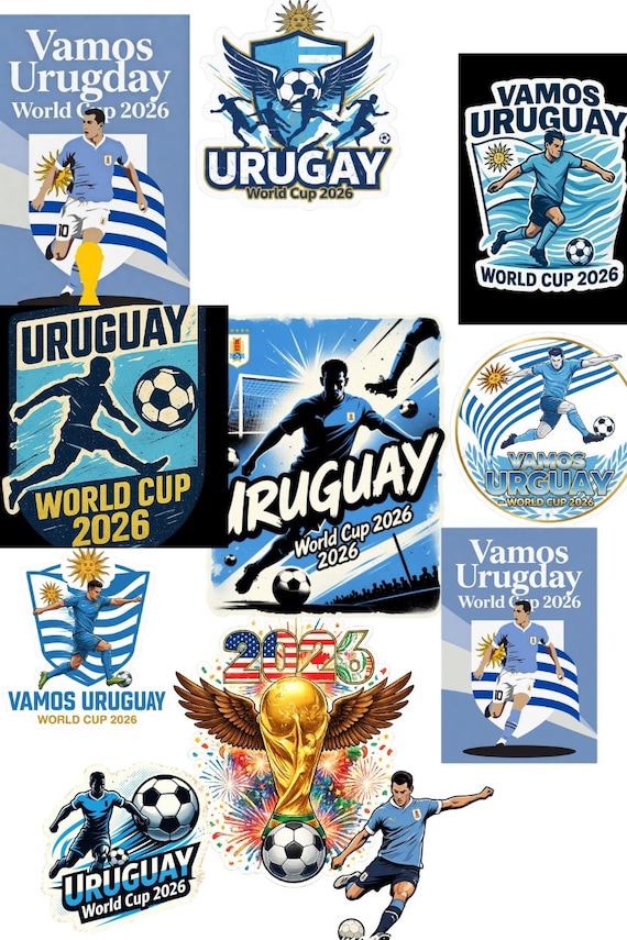 Uruguay Football Fan Design 2026 PNG, Soccer Shirt Design, Sports Sticker Printable, Football Fan Art, Digital Download