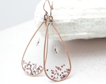 Mosquito earrings in teardrop resin Science jewelry PhD graduation gift Biology lab Genetics Neuroscience malaria virus research real insect