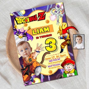Biglietto d'invito per compleanno Supereroe Bambino che compie 3 anni - Caricatura 3D personalizzata, invito personalizzato e divertente a tema supereroe per bambini