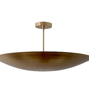 6 Light Elegant Ceiling Flush mount light Pendant Mid Century Modern Raw Brass Sputnik chandelier light Fixture.