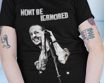 New LINKIN PARK Chester Bennington Custom Vinyl T-shirt S,M