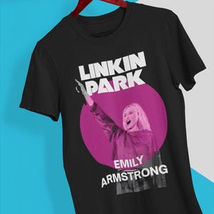 Emily Armstrong Graphic Linkin Park Vocalist T-Shirt & Sweatshirt | Rock Band Fan Merch, Unisex Nu Metal Tee, Bold Music Art Top