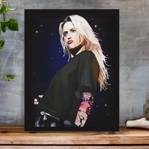 エミリー・アームストロング リンキン・パーク リードボーカリスト ポスタープリント | ロックミュージック ウォールアート、バンドグラフィックアート装飾、オルタナティブロックギフト