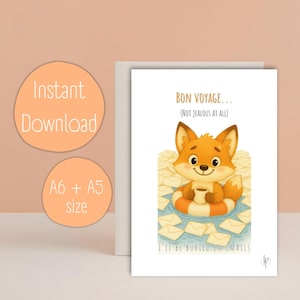 Funny Coworker Farewell Card – Printable Bon Voyage Office Humor