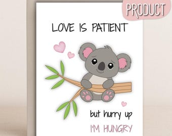 Funny Koala Love Card – Cute Anniversary Gift (Digital Download)