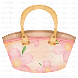 Charming Watercolor Flower Basket PNG & SVG Digital File Perfect for Crafts, Invitations, Stickers, DIY Projects Instant Download