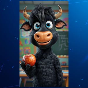 Melhor Cartão para Professor | Cartão de Agradecimento de Vaca para Imprimir | Presente de Fim de Período para Professor | Cartão de Vaca Fofa para Baixar